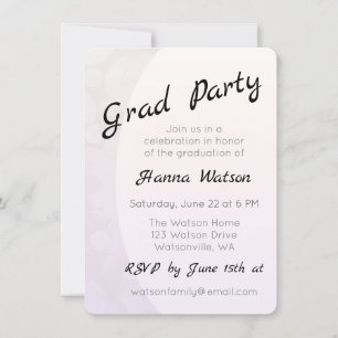 Bubbly Graduation Party Einladung
