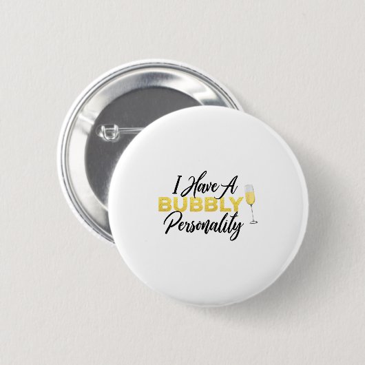 Bubbly Ity _ Champagne_wine Lover Quote Button (Vorne & Hinten)
