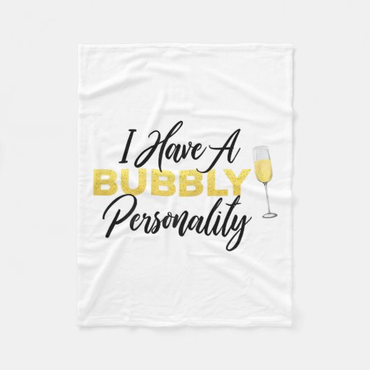 Bubbly Ity _ Champagne_wine Lover Quote Fleecedecke (Vorderseite)