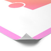 Bubbly Lady Basketball Player Silhouette Poster (Ecke)