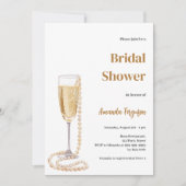 Bubbly Lunch Prosecco Brautparty Einladung (Vorderseite)