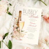 Bubbly mit Bride Champagne Brautparty Einladung
