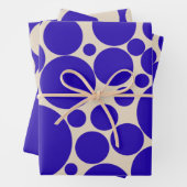 Bubbly Mod Dots Cobalt Blue Muster Geschenkpapier Set (Beispiel)