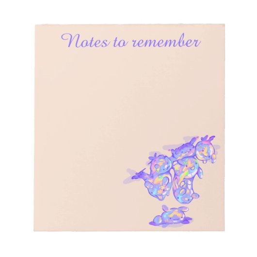 Bubbly notes to remember notizblock (Vorderseite)