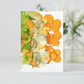 Bubbly Orange Jello Abstrakt Green Ice Creme Dankeskarte (Stehend Vorderseite)