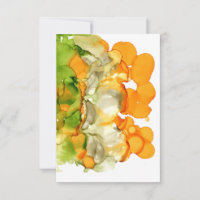Bubbly Orange Jello Abstrakt Green Ice Creme