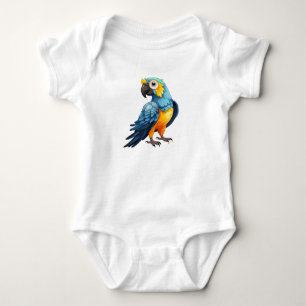 Bubbly Parrot Baby Strampler
