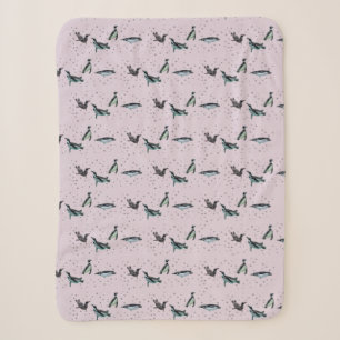 Bubbly Penguins Sherpa-Decke (Dusty Pink) Sherpadecke