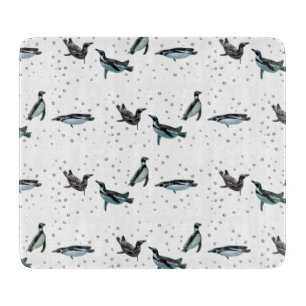 Bubbly Pinguins Cutting Board (Farbe auswählen) Schneidebrett