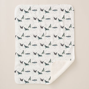 Bubbly Pinguins Sherpa Blanket (Farbe auswählen) Sherpadecke