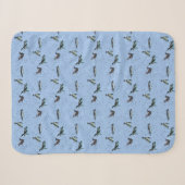 Bubbly Pinguins Sherpa Blanket (Light Blue) Sherpadecke (Vorderseite (Horizontal))