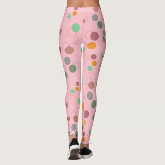 Bubbly Pink Bubbles Muster Leggings (Rückseite)