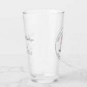 Bubbly Pink Champagne Glass Toast Gastgeschenk Hoc Glas (Rechts)