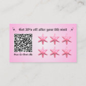 Bubbly Pink Loyalty Business Card Visitenkarte (Rückseite)
