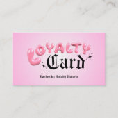 Bubbly Pink Loyalty Business Card Visitenkarte (Vorderseite)