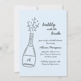 Bubbly Popping Champagne Bottle Bridal Shower Einladung