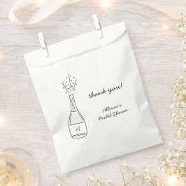 Bubbly Popping Champagne Bottle Bridal Shower Geschenktütchen