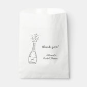 Bubbly Popping Champagne Bottle Bridal Shower Geschenktütchen (Vorderseite)