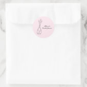 Bubbly Popping Champagne Bottle Bridal Shower Runder Aufkleber (Tasche)