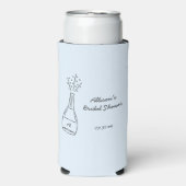 Bubbly Popping Champagne Bottle Bridal Shower Selters Dosenkühler (Seltzer Vorderseite)