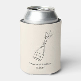 Bubbly Popping Champagner Flasche Whimsical Weddin Dosenkühler