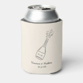 Bubbly Popping Champagner Flasche Whimsical Weddin Dosenkühler (Kanne Rückseite)