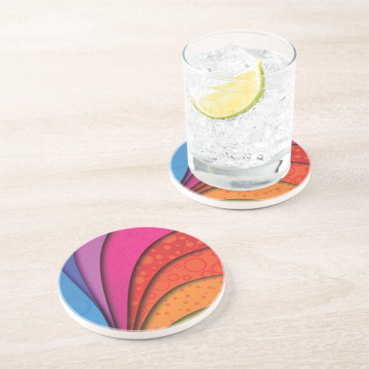 Bubbly Rainbow Getränkeuntersetzer (Seite)