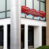 Bubbly Red Car Wash Business anpassen Banner (Äußeres Gebäude)