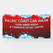 Bubbly Red Car Wash Business anpassen Banner (Horizontal)