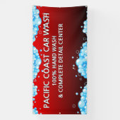 Bubbly Red Car Wash Business anpassen Banner (Vertikal)