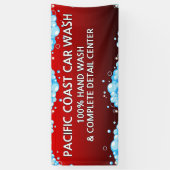 Bubbly Red Car Wash Business anpassen Banner (Vertikal)