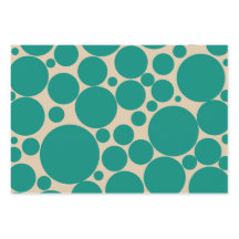 Bubbly Retro Mod Dots Pattern in Aquamarin und Bei