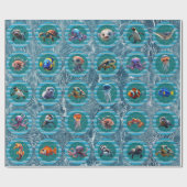 Bubbly Seas 2 Wrapping Paper Rolls Geschenkpapier (Flach)