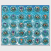 Bubbly Seas 5 Wrapping Paper Rolls Geschenkpapier (Flach)