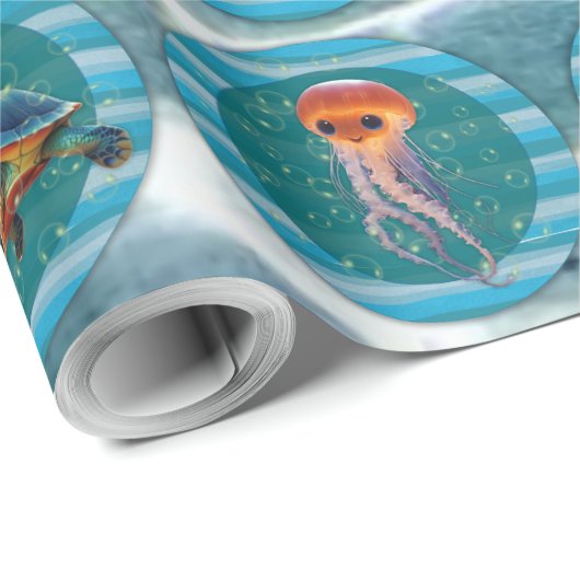 Bubbly Seas 5 Wrapping Paper Rolls Geschenkpapier (Rolleneckpunkt)
