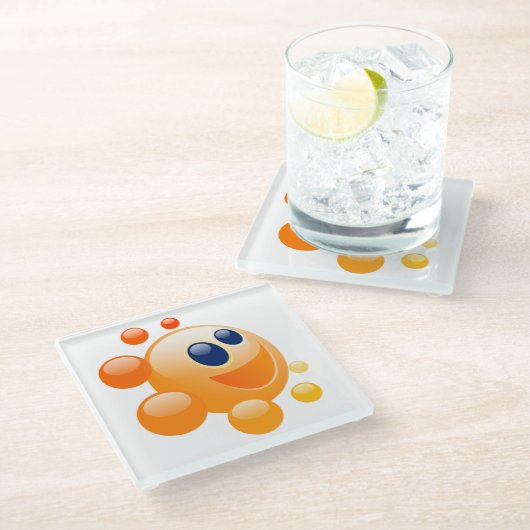 BUBBLY SUN GLASUNTERSETZER (Schrägansicht)