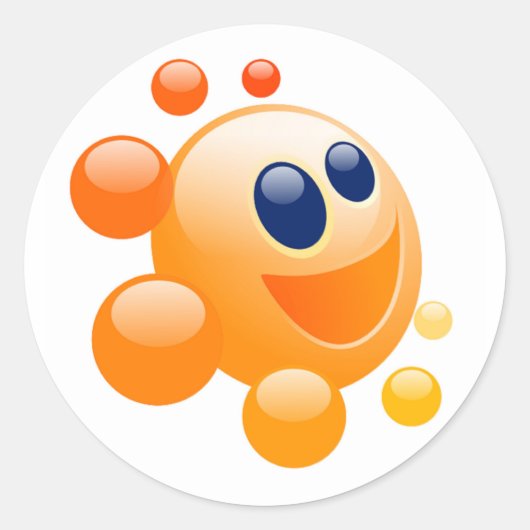 BUBBLY SUN RUNDER AUFKLEBER (Vorderseite)