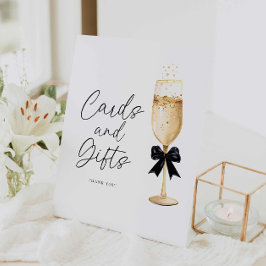 Bubbly Themed Brautparty Cards und Gift Sign Sockelschild