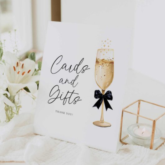 Bubbly Themed Brautparty Cards und Gift Sign Sockelschild