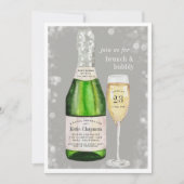 Bubbly Toast | Brunch & Bubbly Shower Einladung (Vorderseite)