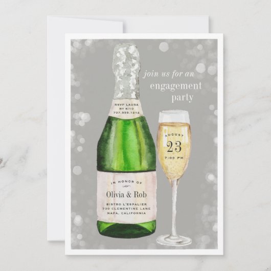 Bubbly Toast | Einladung der Interessengruppe (Vorderseite)