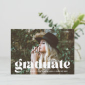 Bubbly Trendy Abschluss Ankündigung (Stehend Vorderseite)