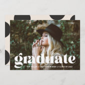 Bubbly Trendy Abschluss Ankündigung (Vorne/Hinten)