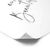 Bubbly und Beautiful Minimalistisch script Bridal Poster (Ecke)