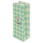 Bubbly und Friends feiern Mitte des Herbstes Geschenktüte Für Weinflaschen (Rückseite Schrägansicht)