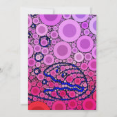 Bubbly Under Sea Clam Muschel Mosaic Art Einladung (Rückseite)