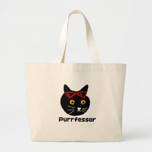 BubblyCuddle Purfessor Cat Jumbo Stoffbeutel