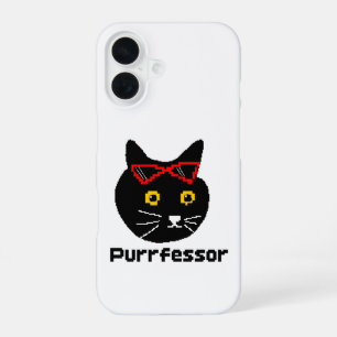 BubblyCuddle Purrfessor Katze iPhone 16 Hülle