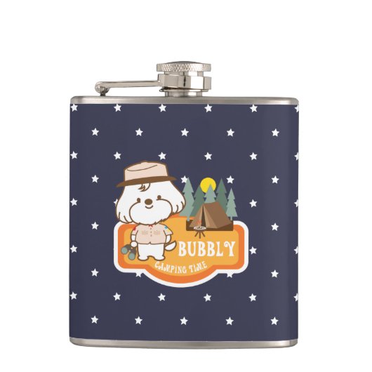 Bubbly's Camping Time Flachmann (Vorderseite)