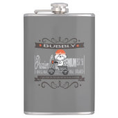 Bubbly's Motorradfahren Flachmann (Vorderseite)